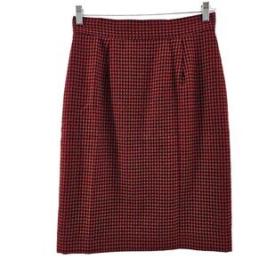 Saville Rena Rowan Women’s Size 12 Red/Black Checkered Print A-Line Skirt